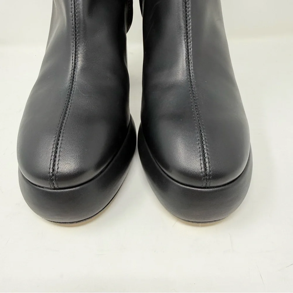 New Aeyde Emmy Boot In Black Leather Sz 38